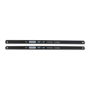 Stanley 2-Piece 25TPI Hacksaw Blade Black 12inch Stanley 2-Piece 25TPI Hacksaw Blade Black 12inch